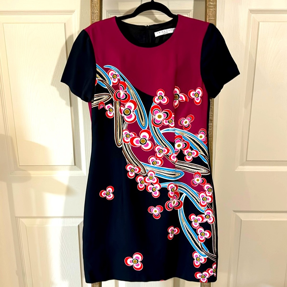 Trina Turk, Size 4, sheath dress, multi color floral